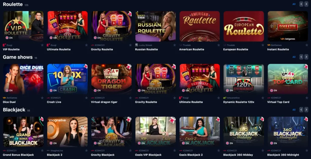 Live Casino Experience