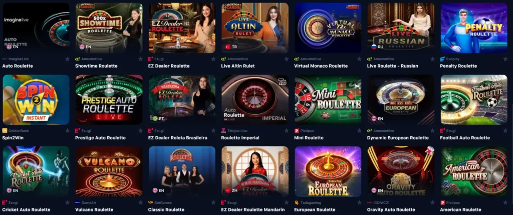 Roulette Gaming Options