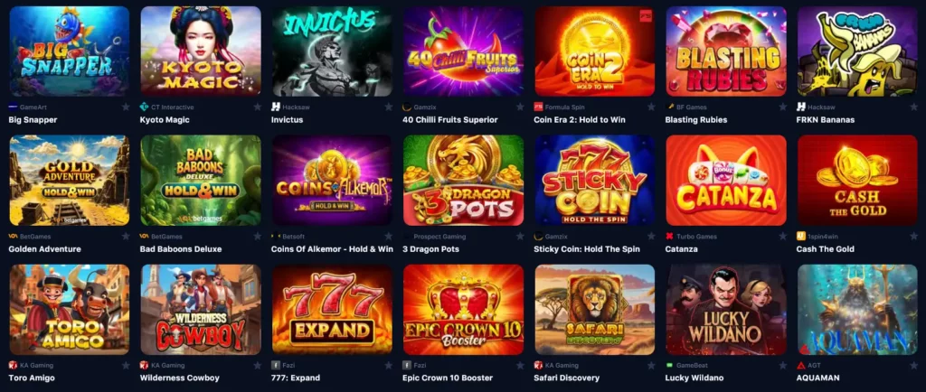 Slot Game Selection